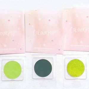 ColourPop Lot Set Pressed Powder Eyeshadow Single Refill Pan Green Emerald